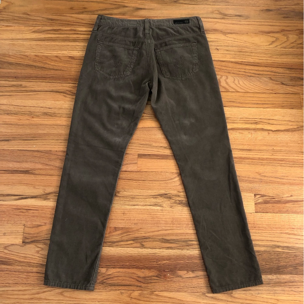 Unworn AG The Beau Slouchy Skinny straight cords pants corduroy brown 25 - Picture 2 of 14